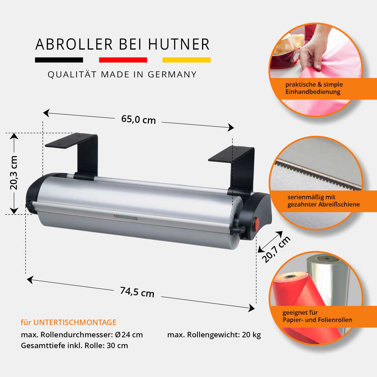 VARIO Untertischabroller 65 cm VARIO Untertischabroller 65 cm