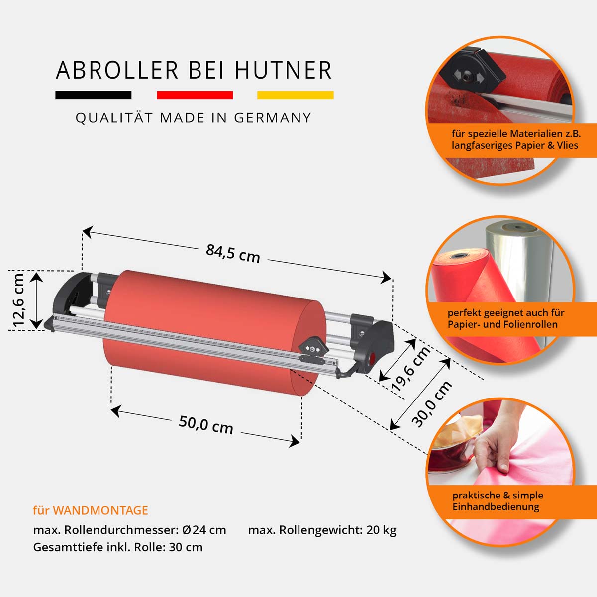 VARIO TwinCut Rollenschneider Wandmontage 50 cm