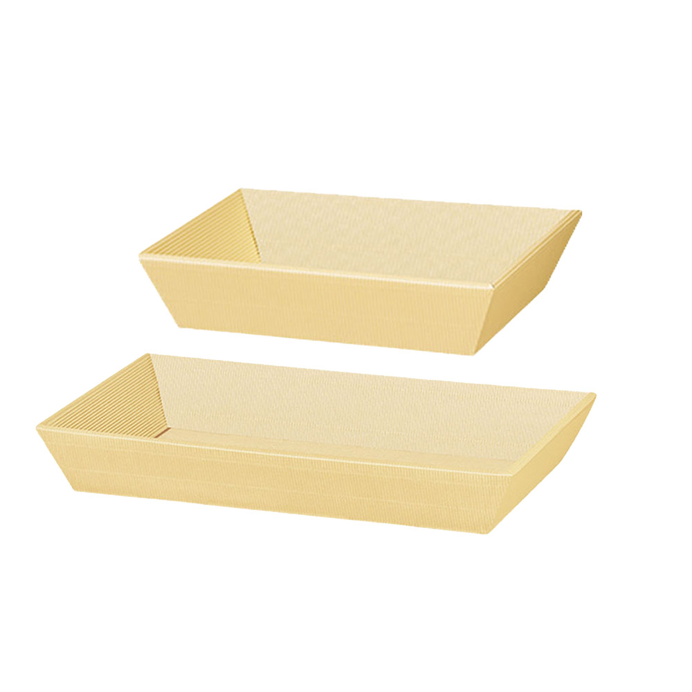 Präsentkorb Geschenkkorb creme flach, rechteckig, 2 Größen
