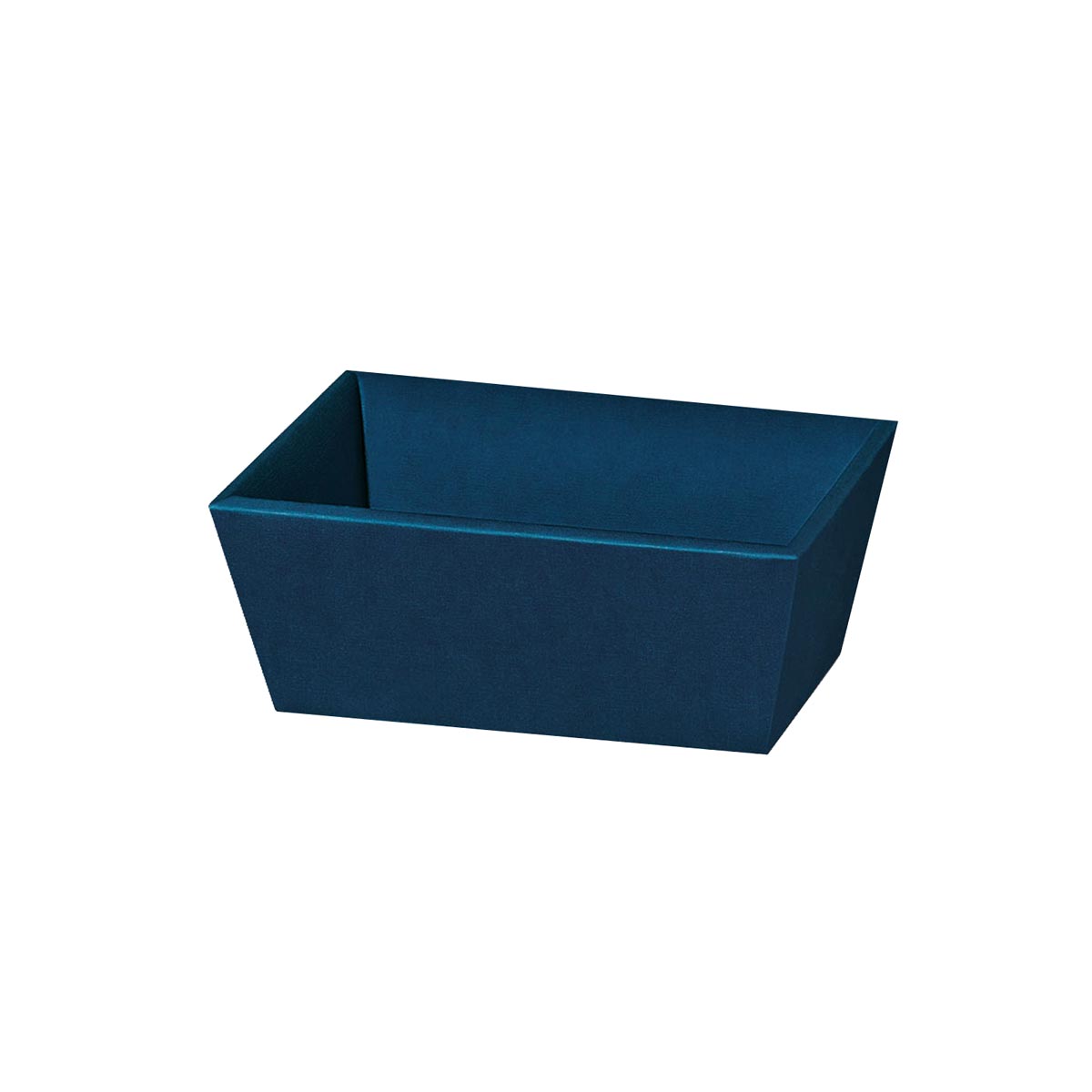 Präsentkorb Geschenkkorb Leinenstruktur, rechteckig - Klein - , blau