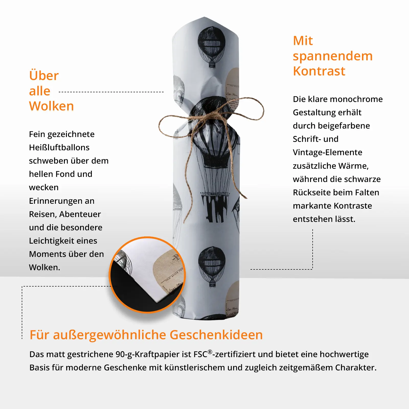 WOGP-GJBALOON - Geschenkpapier Rollen Balloon - Foto 4