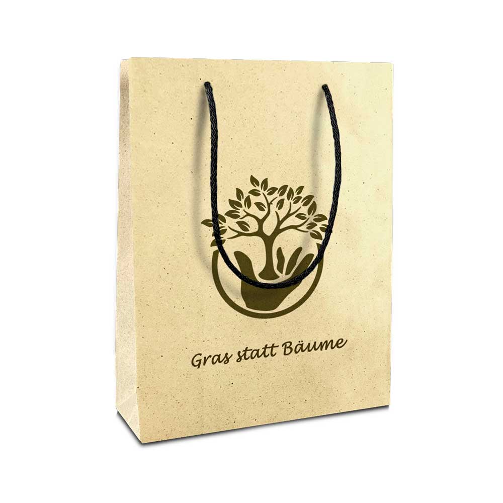 Graspapier Tüten 1-farbig bedrucken
