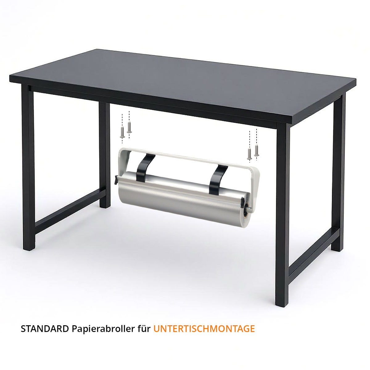 Montage STANDARD Papierabroller Untertischabroller