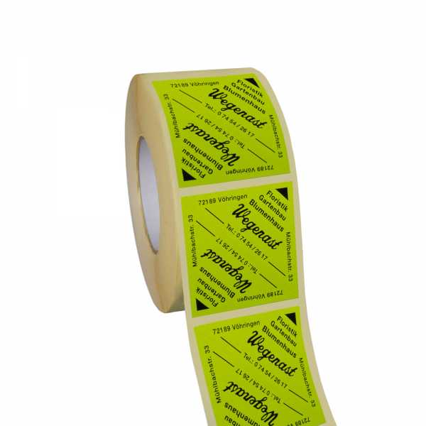 Klebeetiketten quadratisch 43x43 mm | Etiketten mit 1- oder 2-farbigem Aufdruck