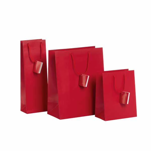Geschenktüte Uni rot, 3 Varianten