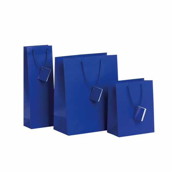 Geschenktüte Uni blau, 3 Varianten