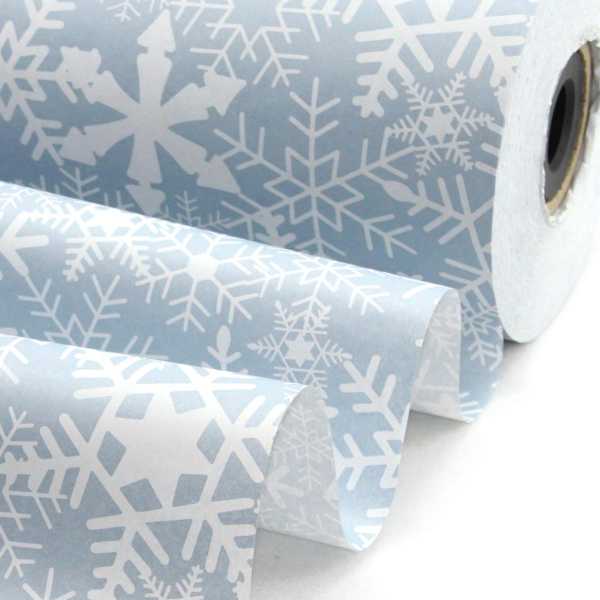 Seidenpapier Rolle für Blumen Weihnachten Eiskristall blau