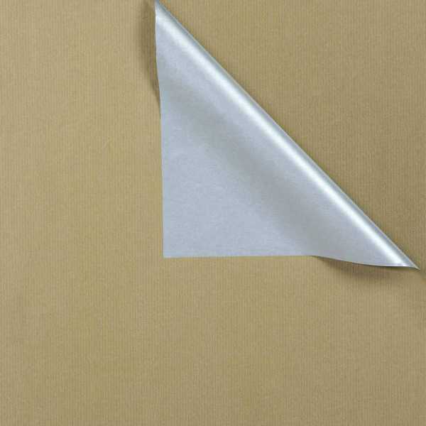 Geschenkpapierrolle Design Kraftpapier, gold silber