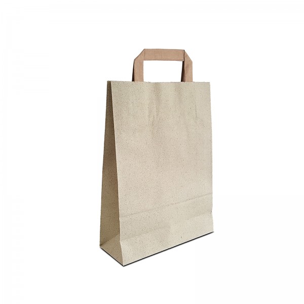 Graspapier Tüten 22x08x30 cm | 100% recycelbare Papiertaschen aus Graspapier