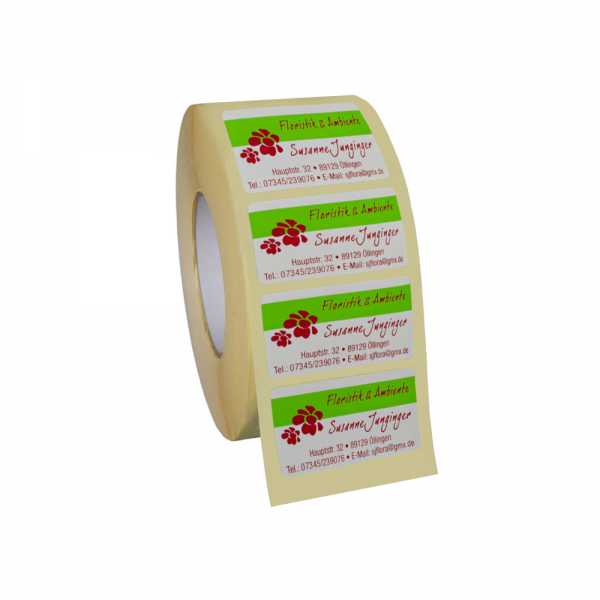 Klebeetiketten rechteckig 30x60 mm (HxB) | Etiketten mit Ihrem Aufdruck