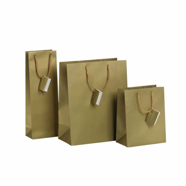 Geschenktüte Uni gold, 3 Varianten