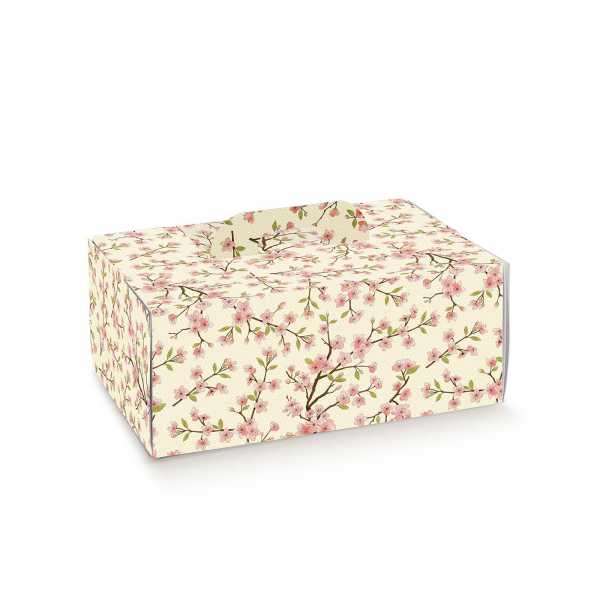 Geschenk Box, Kuchen Box mit Tragegriff, Blütendekor