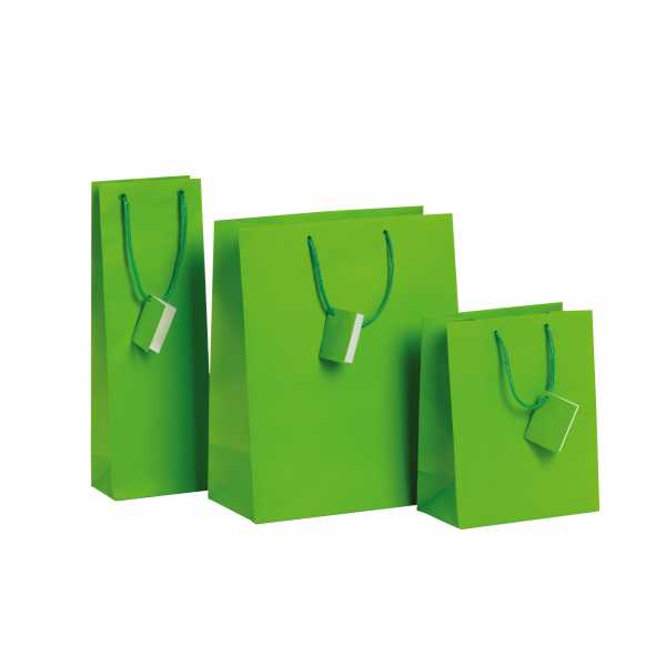 Geschenktüte Uni grün, 3 Varianten